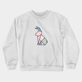 Pastel Origami Rabbit Crewneck Sweatshirt